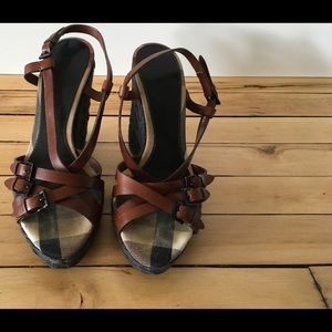 Authentic Burberry Sandals - barely worn.